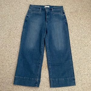 Loft High Waisted Wide Leg Crop Jeans